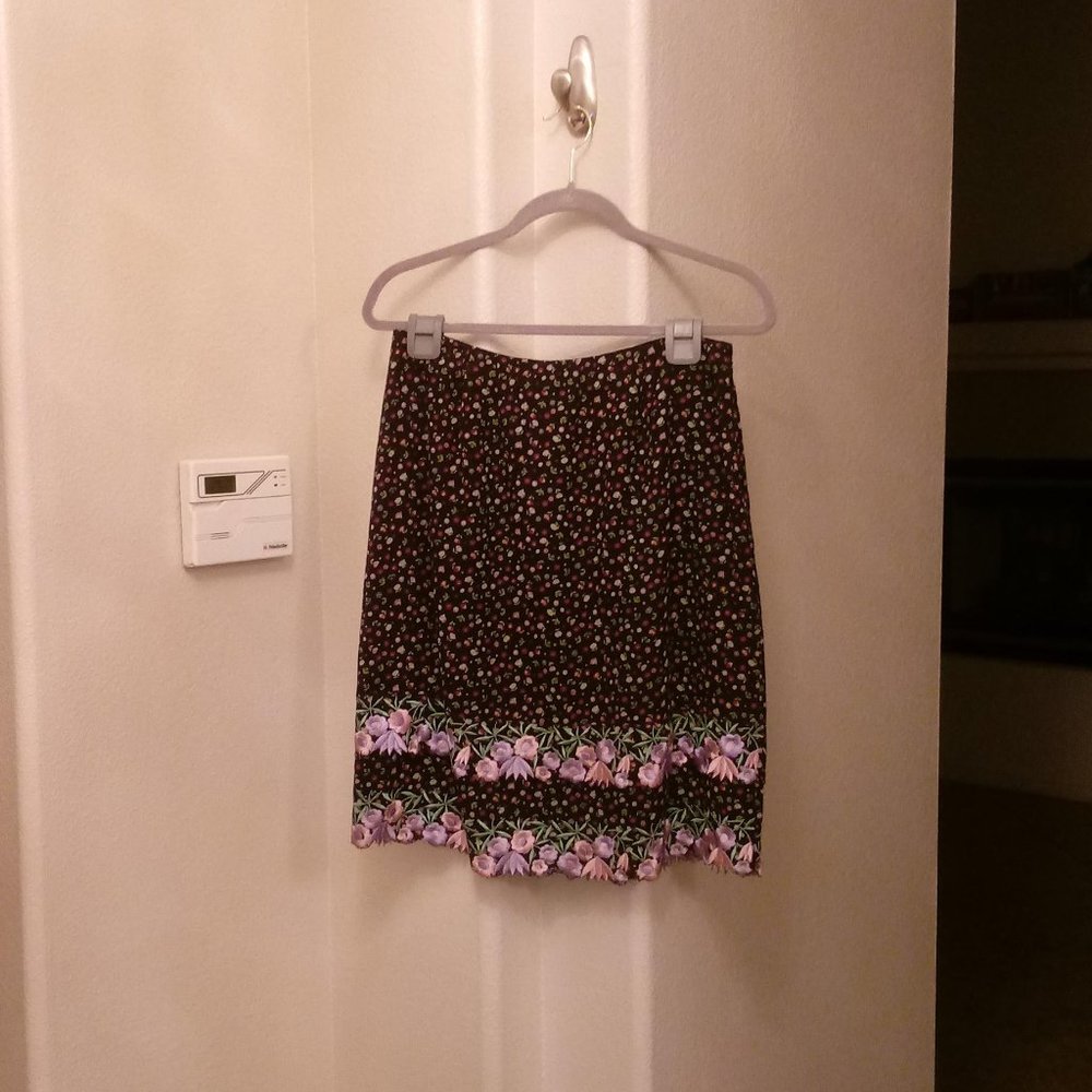 Focus by Shani Tiered Flowered Skirt